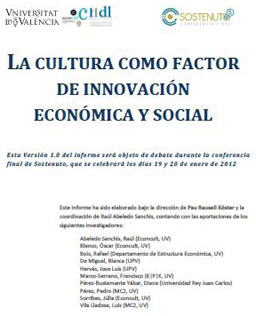 Cultura como factor de de Innovación Económica y Social